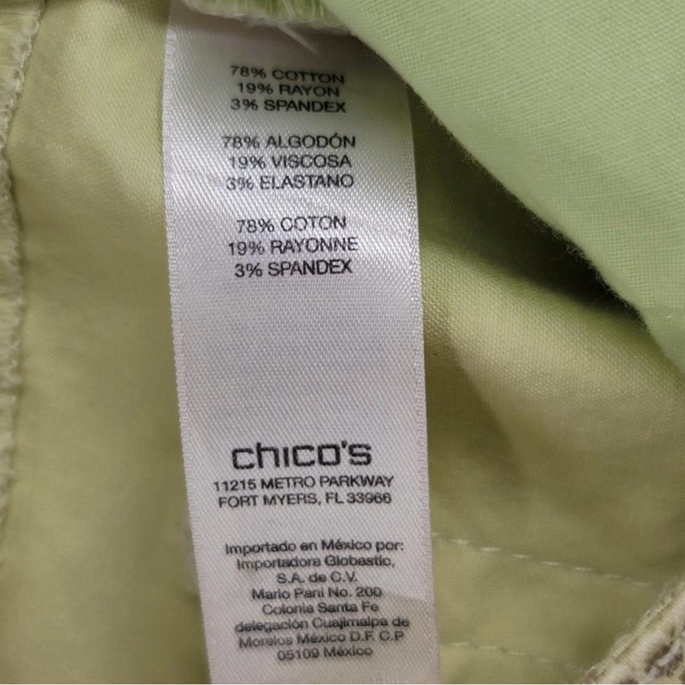 CHICO’s “The Ultimate Fit” Patterned Pants in Yellow/Gold Size 16 — NEW WITH TAG - Picture 3 of 7